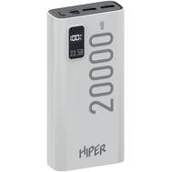 Power Bank HIPER EP 20000 WHITE 20000mAh 3A QC PD 2xUSB белый