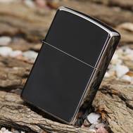 Зажигалка Zippo с покрытием Black Ice, латунь/сталь, чёрная, глянцевая, 36х12х56 мм