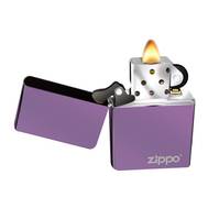 Зажигалка Zippo L с покрытием Abyss, латунь/сталь, сиреневая с фирменным логотипом