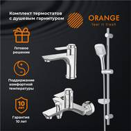 Набор смесителей Orange T19-311cr Thermo с душ. гарн. хром