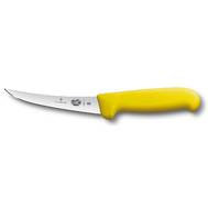 Нож кухонный VICTORINOX Fibrox/(5.6608.12) стальной разделочный лезв.120мм прямая заточка желтый.