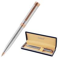 Ручка подарочная HERLITZ шариковая серебристый/розовое золото, узел 0,7 мм, синяя, 143511