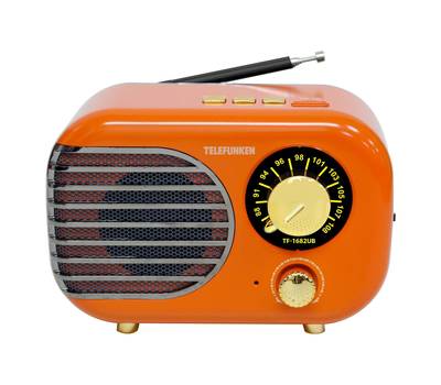 Радиоприемник TELEFUNKEN TF-1682UB оранжевый с золотым