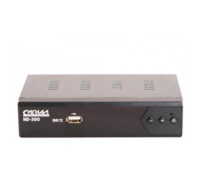 Ресивер цифровой СИГНАЛ HD-300 DVB-T2/DOLBY DIGITAL/WI-FI/дисплей, металл