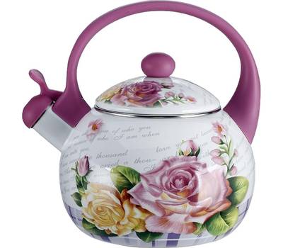 Чайник METALLONI EM-25101/35 Чайная роза со свистком 2,5л