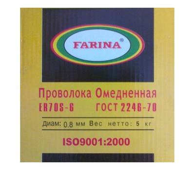 Проволока омедненная TELWIN FARINA СВ-08Г2С Ф0,8 (5кг)