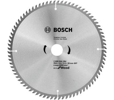 Диск пильный BOSCH 254х30х 80 ECO (384)