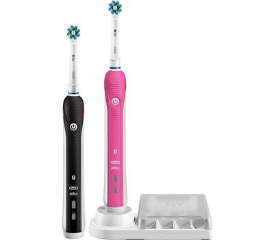 Электрическая зубная щетка ORAL-B Smart 4 4900 черный/розовый