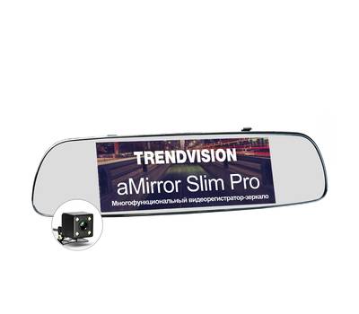 Видеорегистратор TRENDVISION aMirror Slim Pro черный 8Gb MT8382