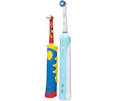 Электрическая зубная щетка ORAL-B PRO 500 и Oral-B Stages Power "Звездные войны". белый/голубой