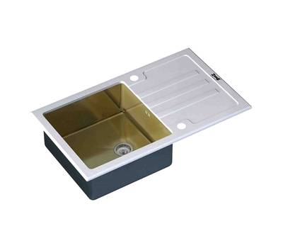 Мойка для кухни ZorG Sanitary GL-7851-WHITE-BRONZE