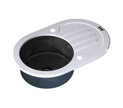 Мойка для кухни ZorG Sanitary GL-7851-OV-WHITE-GRAFIT