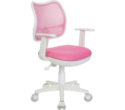 Офисное кресло БЮРОКРАТ Ch-W797 спинка сетка розовый сиденье розовый TW-13A сетка/ткань колеса белый
