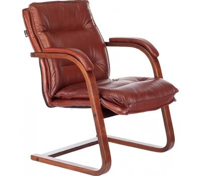 Офисное кресло БЮРОКРАТ T-9927WALNUT-AV светло-коричневый Leather Eichel кожа