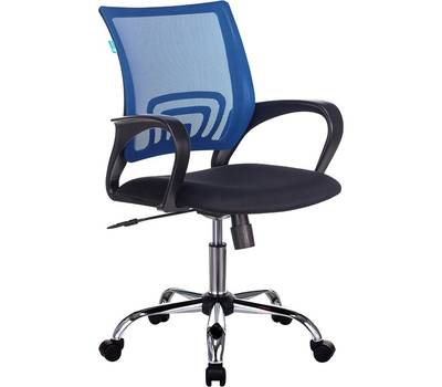 Офисное кресло БЮРОКРАТ CH-695SL спинка сетка синий TW-05 сиденье черный TW-11 крестовина хром