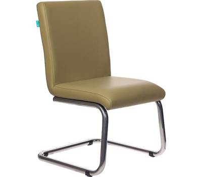 Офисное кресло БЮРОКРАТ CH-250-V на полозьях зеленый искусственная кожа