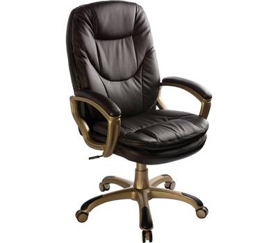 Офисное кресло БЮРОКРАТ Ch-868AXSN темно-коричневый искусственная кожа (пластик золото)