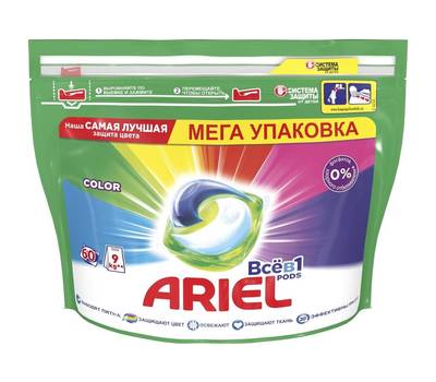 Средство для стирки ARIEL Color Всё в 1 (упак.:60шт) (81721406)