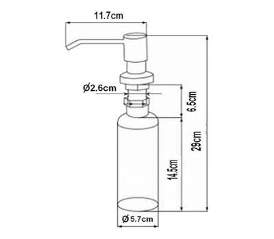 Дозатор жидкого мыла ZorG Sanitary ZR-20 BR