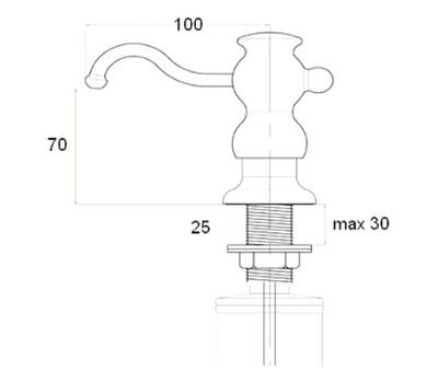 Дозатор жидкого мыла ZorG Sanitary ZR-25 КВАРЦ