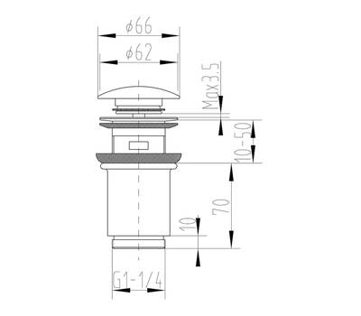 Клапан под раковину донный ZorG Sanitary AZR 1 BR