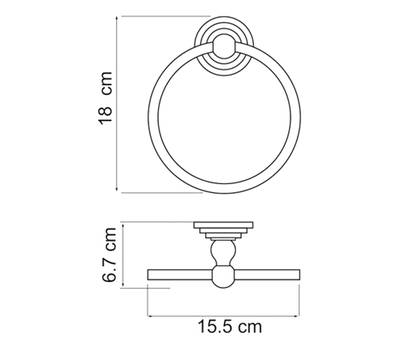 Кольцо для полотенца WasserKRAFT Ammer K-7060