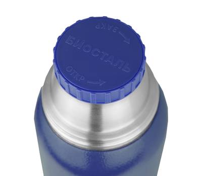Термос Biostal NBА-1200B ОХОТA 1,2 л, 2 чашки, синий