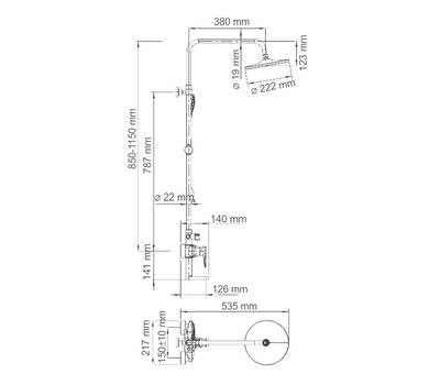 Душевой гарнитур WasserKRAFT A16601