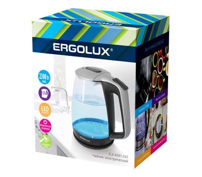 Чайник электрический ERGOLUX ELX-KG01-C42
