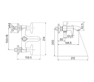 Смеситель для ванны IDDIS COPSB02i02WA