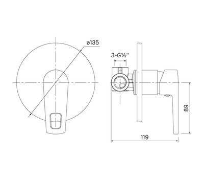 Смеситель для душа IDDIS RUNSB00i66