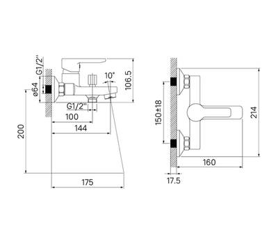 Смеситель для ванны IDDIS SENSB00i02WA