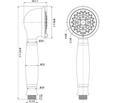 Лейка для душа IDDIS OLD3F01i18