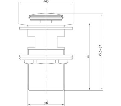 Клапан под раковину донный IDDIS CLOG000i88