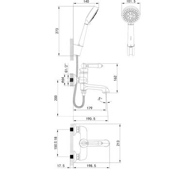 Смеситель для ванны IDDIS OXFSB02i02