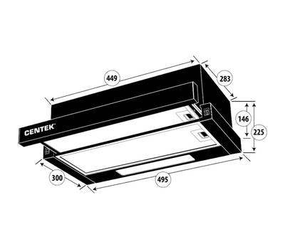 Вытяжка для кухни Centek СТ-1840-50 SS