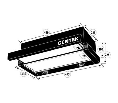 Вытяжка для кухни Centek СТ-1841-50 SS