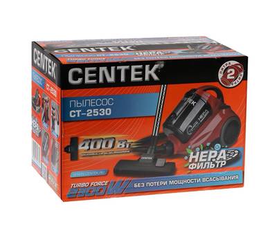 Пылесос электрический Centek СТ-2530 красный/черный