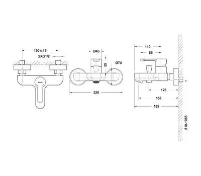 Смеситель для ванны Bravat F63783C-01A