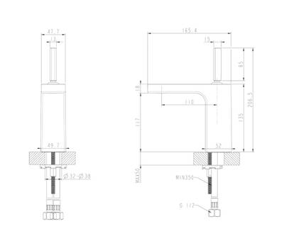 Смеситель для умывальника Bravat F179113C