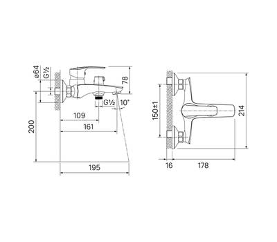 Смеситель для ванны IDDIS RAYSB02i02WA