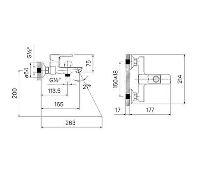 Смеситель для ванны IDDIS BILSB00i02WA