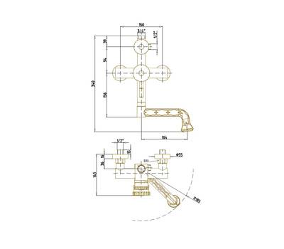 Душевой гарнитур Bronze de Luxe 10120PF