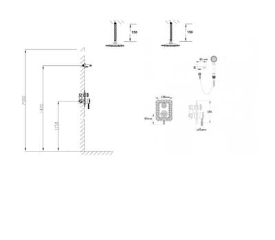 Душевой гарнитур Bronze de Luxe 10138/1F