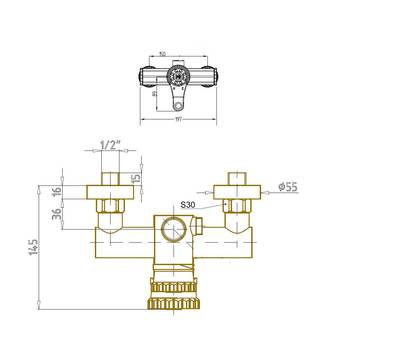 Душевой гарнитур Bronze de Luxe 10118/1F