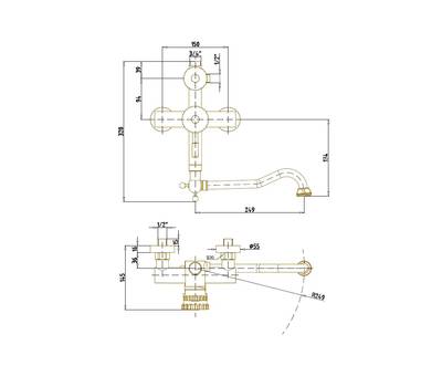 Душевой гарнитур Bronze de Luxe 10120DR