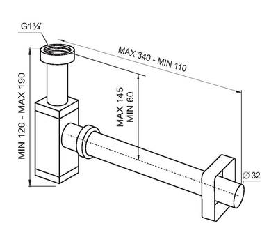 Сифон под раковину SANTECPRO AQ4832R