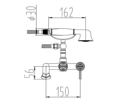 Смеситель для ванны ZorG Sanitary A 200W-SL