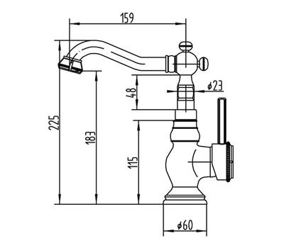 Смеситель для умывальника ZorG Sanitary A 309U-BR