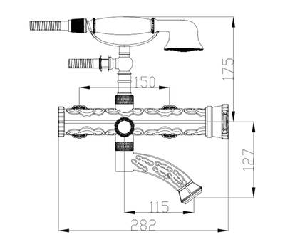 Смеситель для ванны ZorG Sanitary A 100W-SL